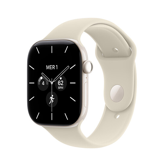 Montre connectée Apple Watch Series 12 GPS + Cellular 46 mm Céramique Blanc nacré Bracelet Sport Sable S/M - Autre vue