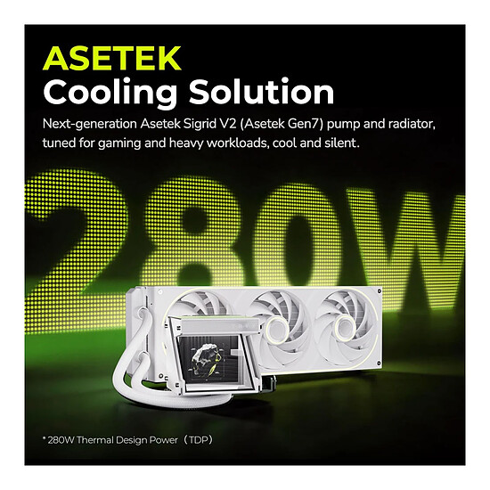 Watercooling AIO TRYX HOLO 360 - Blanc - Autre vue