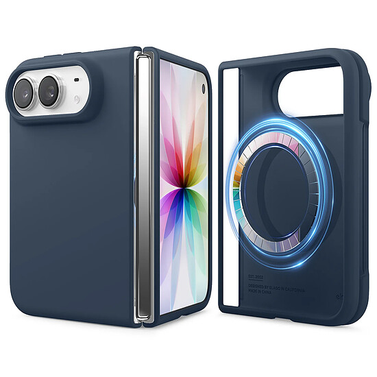 Coque et housse Elago Coque en silicone MagSafe pour iPhone Duo Bleu marine - Autre vue