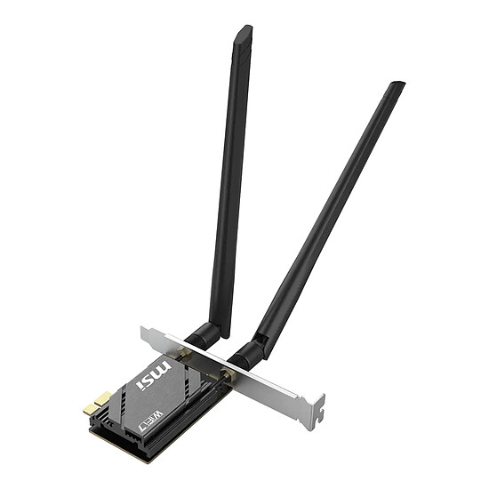 Carte réseau MSI HERALD BE6500 GPBE65 - Adaptateur PCIe Wi-Fi 7 + Bluetooth - Autre vue