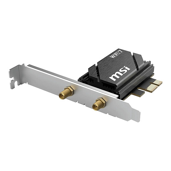 Carte réseau MSI HERALD BE6500 GPBE65 - Adaptateur PCIe Wi-Fi 7 + Bluetooth - Autre vue