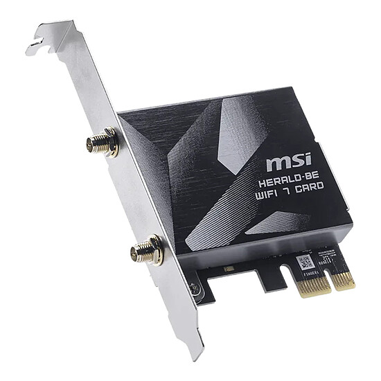 Carte réseau MSI HERALD BE9400 GPBE94 - Adaptateur PCIe Wi-Fi 7 + Bluetooth - Autre vue