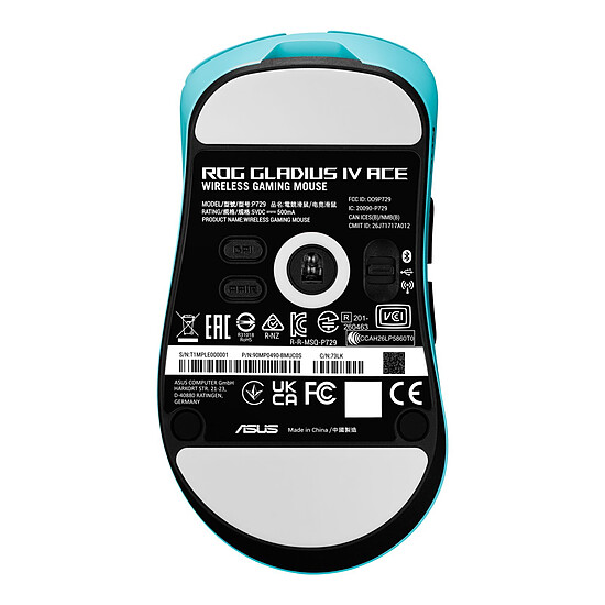 Souris PC ASUS ROG Gladius IV Ace - Bleu - Autre vue