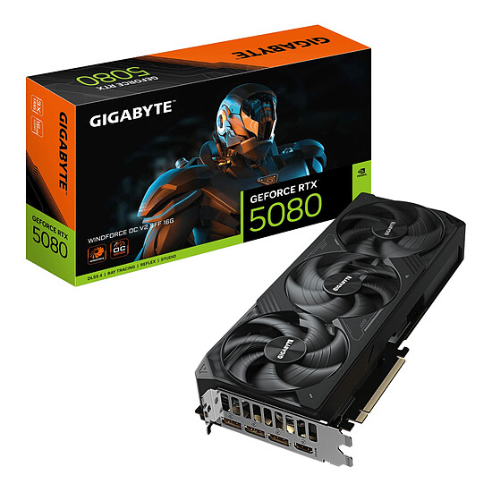 Carte graphique Gigabyte GeForce RTX 5080 WINDFORCE OC V2 SFF 16G - Autre vue