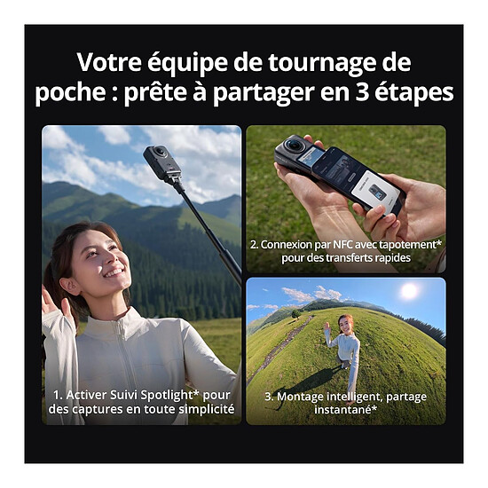 Caméra sport DJI Osmo 360 II Limitless Riding Combo - Autre vue