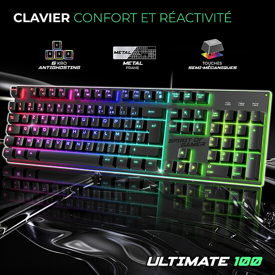 Clavier souris gamer Spirit of Gamer Ultimate 100 - Pack Gaming 3 en 1 - Autre vue