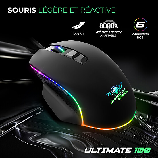Clavier souris gamer Spirit of Gamer Ultimate 100 - Pack Gaming 3 en 1 - Autre vue