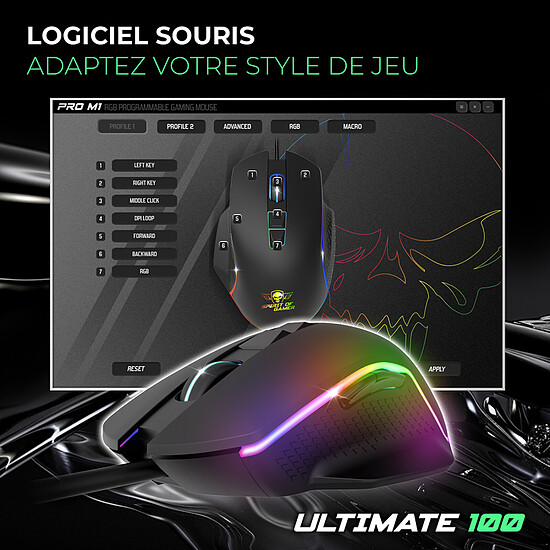 Clavier souris gamer Spirit of Gamer Ultimate 100 - Pack Gaming 3 en 1 - Autre vue