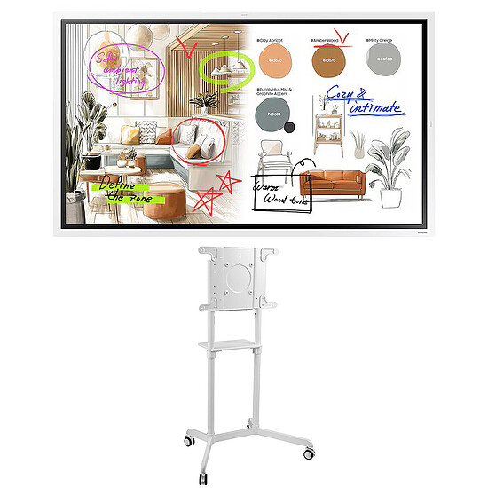 Écran dynamique Samsung Flip 5 WMFX 65" + Neomounts NS-M1250WHITE - Autre vue