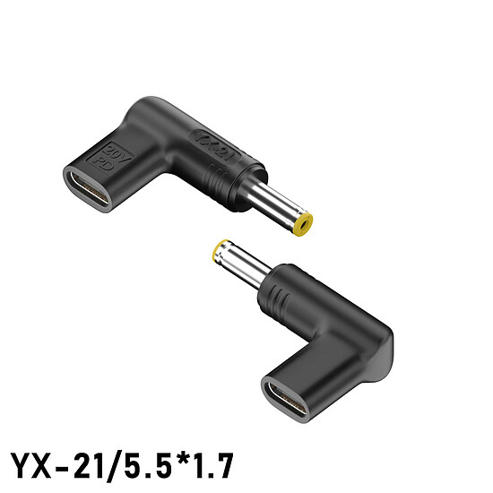 Chargeur PC portable INOVU - INART08 - Adaptateur de charge USB-C avec câble 100W - Jack 5.5 x 1.7mm - Autre vue