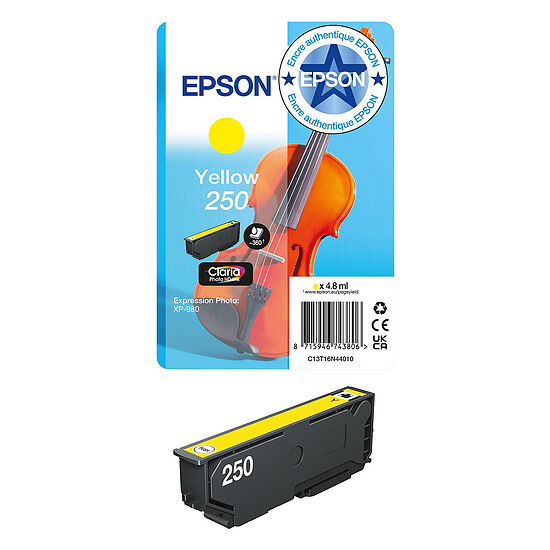 Cartouche d'encre Epson Singlepack Violon 250 Jaune - Autre vue