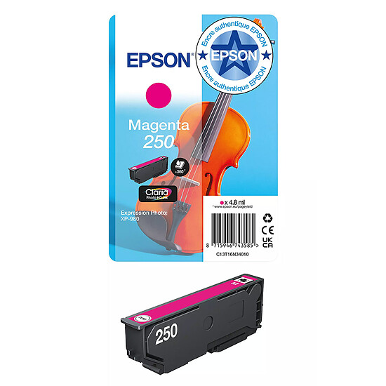Cartouche d'encre Epson Singlepack Violon 250 Magenta - Autre vue