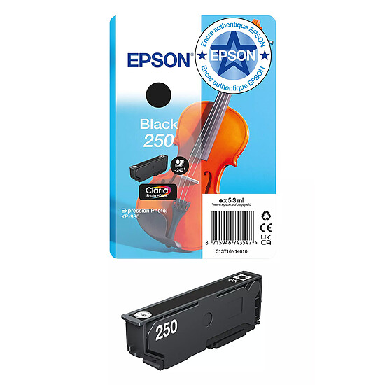 Cartouche d'encre Epson Singlepack Violon 250 Noir - Autre vue