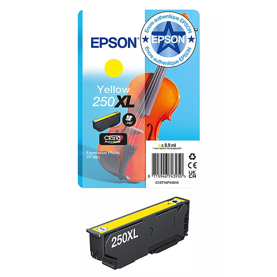 Cartouche d'encre Epson Singlepack Violon 250XL Jaune - Autre vue
