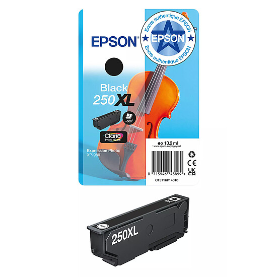Cartouche d'encre Epson Singlepack Violon 250XL Noir - Autre vue