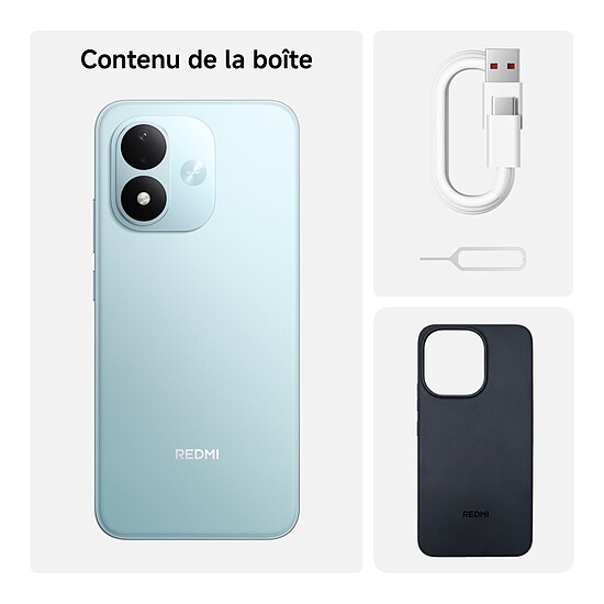 Smartphone Xiaomi Redmi Note 17 5G Bleu - 128 Go - 6Go - Autre vue