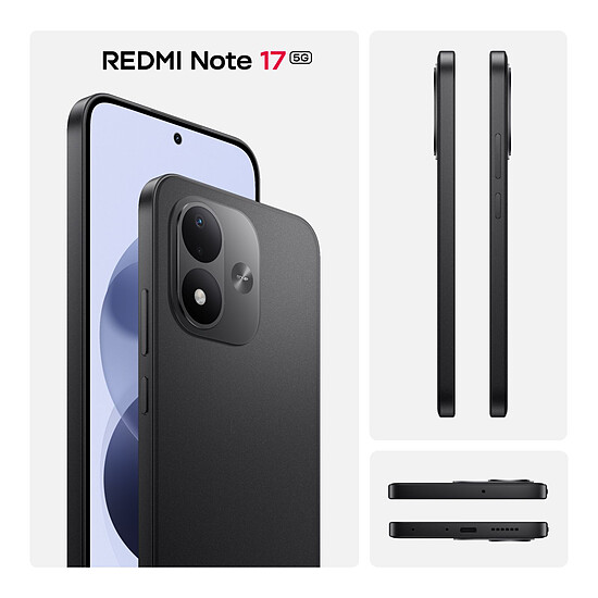 Smartphone Xiaomi Redmi Note 17 5G Noir - 128 Go - 6 Go - Autre vue