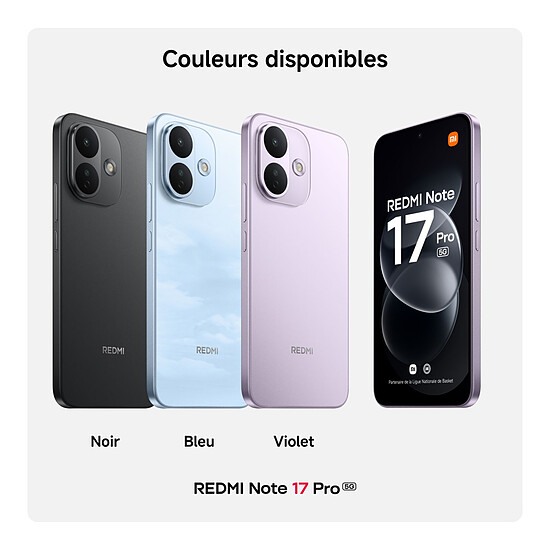 Smartphone Xiaomi Redmi Note 17 Pro 5G Violet - 256 Go - 6 Go - Autre vue