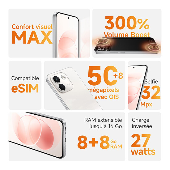 Smartphone Xiaomi Redmi Note 17 Pro Max 5G Noir - 256 Go - 8 Go - Autre vue