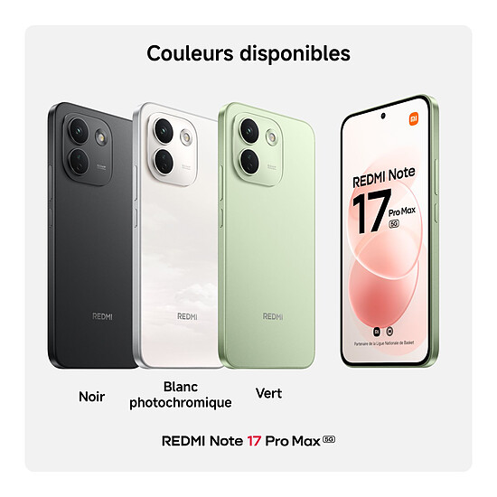 Smartphone Xiaomi Redmi Note 17 Pro Max 5G Vert - 256 Go - 8 Go - Autre vue