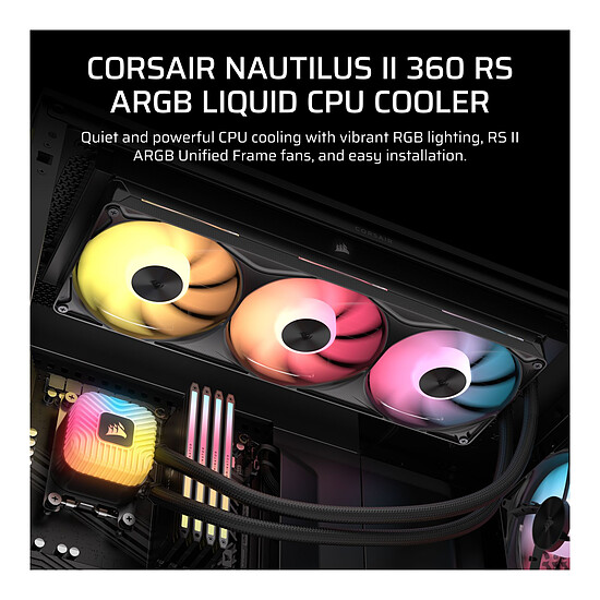 Watercooling AIO Corsair Nautilus II 360 RS ARGB Noir - Autre vue