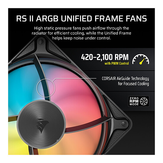 Watercooling AIO Corsair Nautilus II 360 RS ARGB Noir - Autre vue