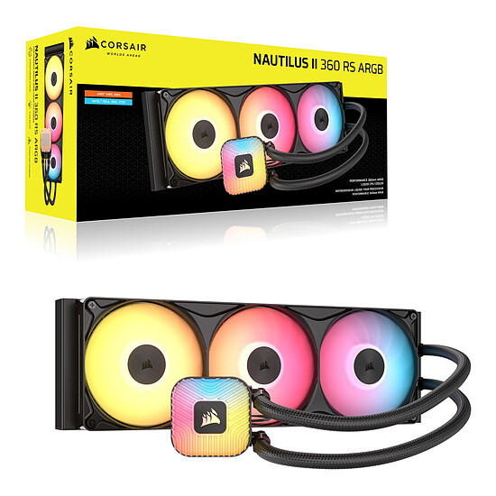 Watercooling AIO Corsair Nautilus II 360 RS ARGB Noir - Autre vue