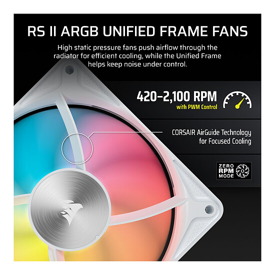 Watercooling AIO Corsair Nautilus II 360 RS ARGB Blanc - Autre vue