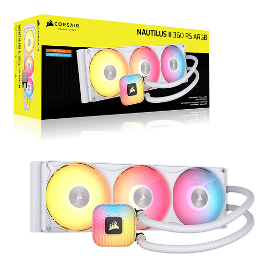 Watercooling AIO Corsair Nautilus II 360 RS ARGB Blanc - Autre vue