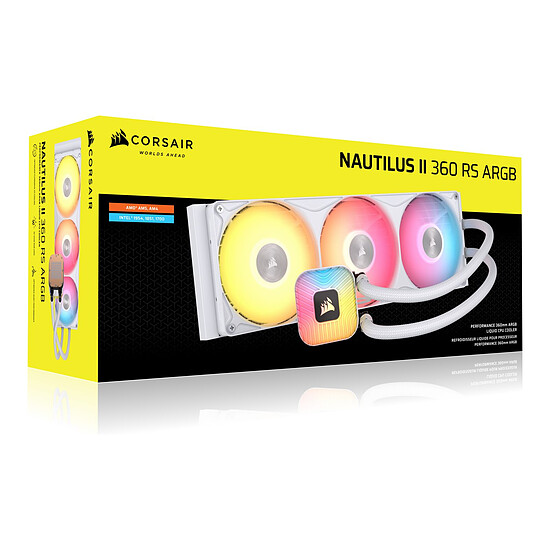 Watercooling AIO Corsair Nautilus II 360 RS ARGB Blanc - Autre vue