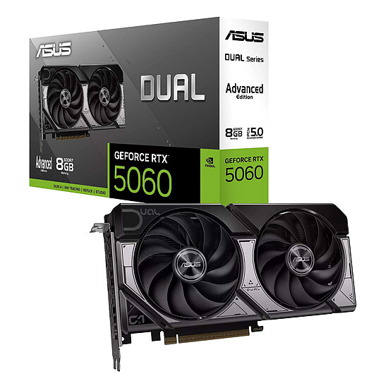 Carte graphique ASUS Dual GeForce RTX 5060 OC Edition Advanced 8 Go - Autre vue