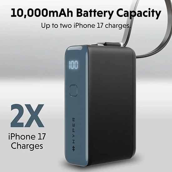 Batterie et powerbank Hyper HyperJuice Flex 10K 30W Powerbank - Noir - Autre vue