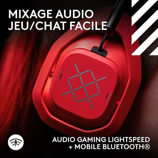 Casque micro Logitech G Astro A50 X LIGHTSPEED Rouge - Autre vue