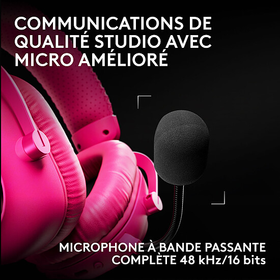 Casque micro Logitech G Pro X 3 Lightspeed - Magenta - Autre vue