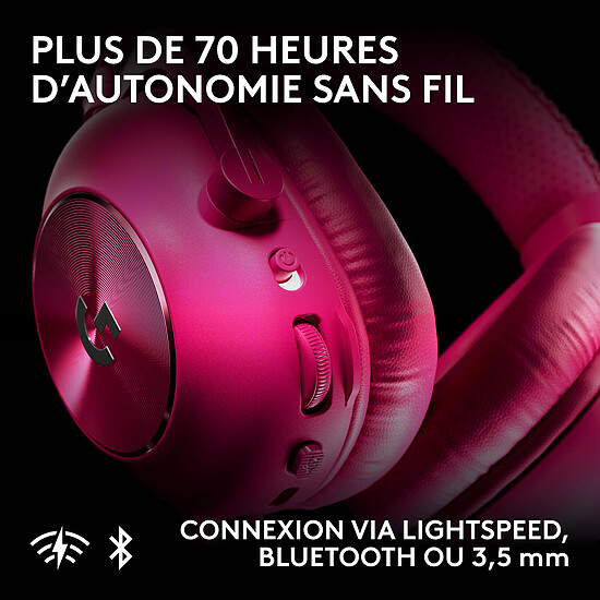 Casque micro Logitech G Pro X 3 Lightspeed - Magenta - Autre vue