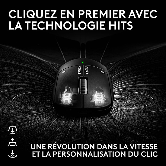 Souris PC Logitech G Pro X3 Superstrike - Noir - Autre vue