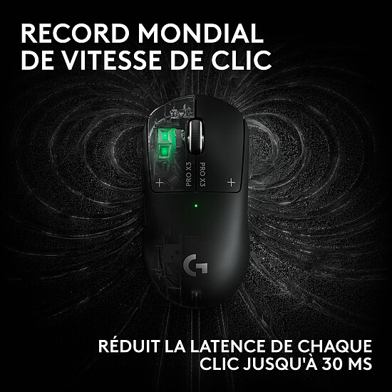 Souris PC Logitech G Pro X3 Superstrike - Noir - Autre vue