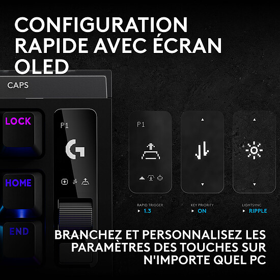 Clavier PC Logitech G Pro X2 Rapid - Noir - Autre vue