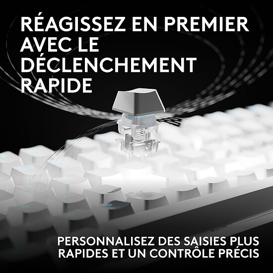 Clavier PC Logitech G Pro X2 Rapid - Blanc - Autre vue