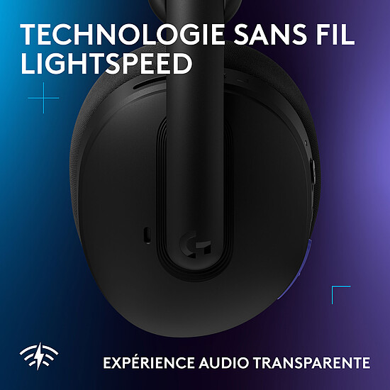 Casque micro Logitech G G325 Lightspeed - Noir - Autre vue