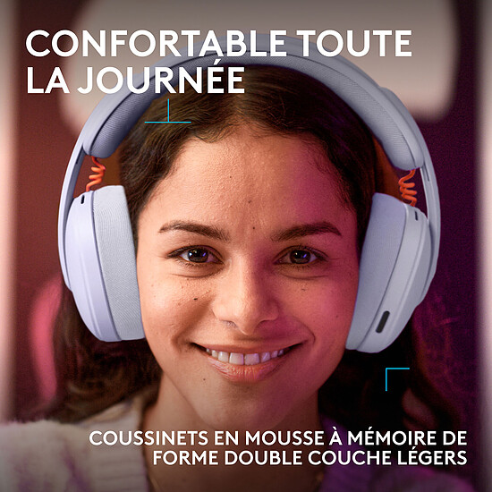 Casque micro Logitech G G325 Lightspeed - Lila - Autre vue