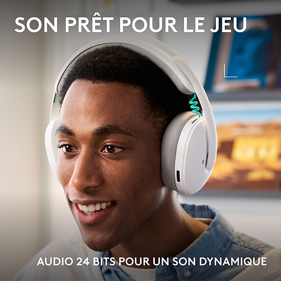 Casque micro Logitech G G325 Lightspeed - Blanc - Autre vue