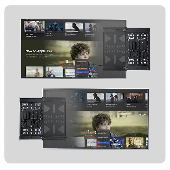Support TV StarTech.com Panneau mural coulissant pour équipements audiovisuels - Autre vue