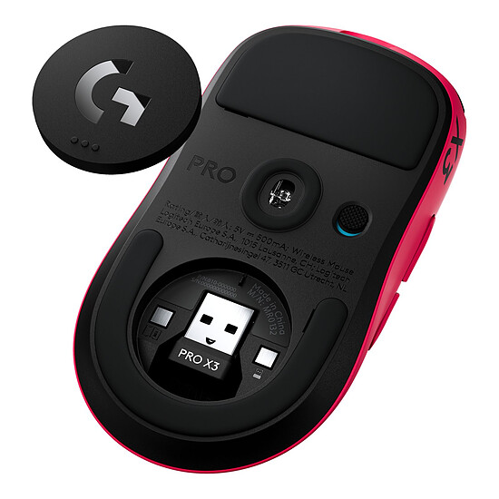Souris PC Logitech G Pro X3 Superstrike - Éclipse magenta - Autre vue