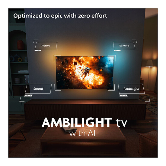 TV Philips 77OLED951/12- TV Oled 4K UHD HDR - 194 cm - Autre vue