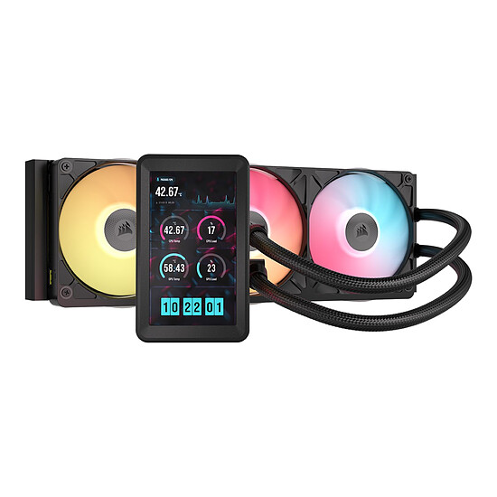 Watercooling AIO Corsair iCUE LINK TITAN II 360 RX LCD - Noir - Autre vue