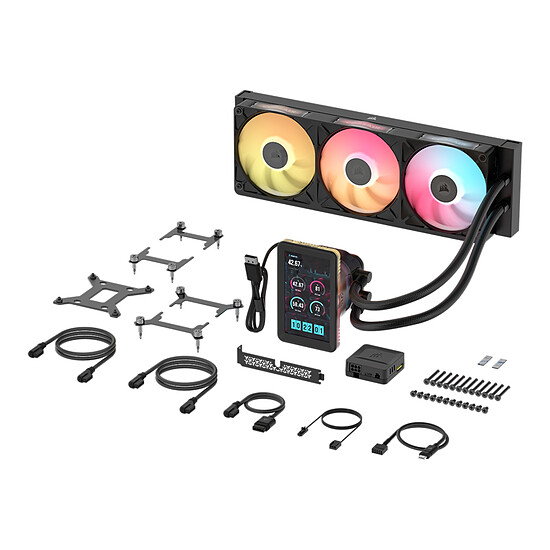 Watercooling AIO Corsair iCUE LINK TITAN II 360 RX LCD - Noir - Autre vue