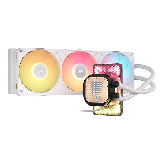 Watercooling AIO Corsair iCUE LINK TITAN II 360 RX LCD - Blanc - Autre vue