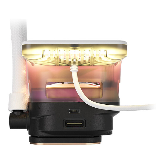 Watercooling AIO Corsair iCUE LINK TITAN II 360 RX LCD - Blanc - Autre vue