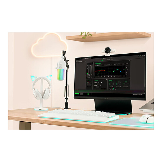 Microphone Razer Seiren V3 Chroma 32-Bit DSP - Blanc - Autre vue